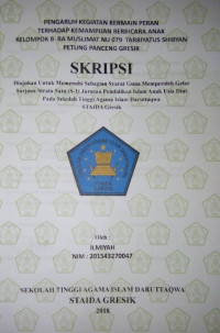 Image of Pengaruh Kegiatan Bermain Peran Terhadap Kemampuan Berbicara Anak Kelompok B Ra Muslimat Nu 079 Tarbiyatus Shibyan Petung Panceng Gresik